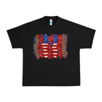 Black 4th of july brushstroke Urban Heavy Tee - Zillion Design Studio
