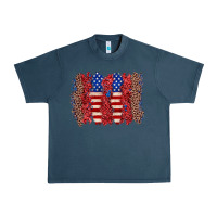 Midnight Navy 4th of july brushstroke Urban Heavy Tee - Zillion Design Studio