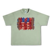 Oil Green 4th of july brushstroke Urban Heavy Tee - Zillion Design Studio