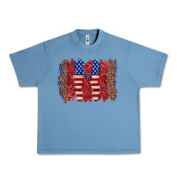 Pebble Blue 4th of july brushstroke Urban Heavy Tee - Zillion Design Studio