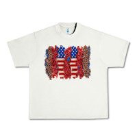 Pistachio 4th of july brushstroke Urban Heavy Tee - Zillion Design Studio