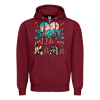 Burgundy sassy just like my mama Zipper Hoodie - JahusDesignShop