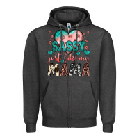 Charcoal Heather sassy just like my mama Zipper Hoodie - JahusDesignShop