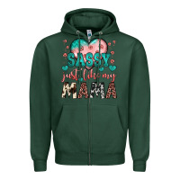 Sports Green sassy just like my mama Zipper Hoodie - JahusDesignShop