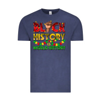 Vintage Denim black history is world history Vintage Tee - texasbilliewilder