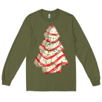 Army Green white christmas cake Long Sleeve Tee - FaDigitalArtStudio