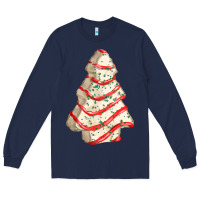 Navy white christmas cake Long Sleeve Tee - FaDigitalArtStudio