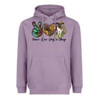 Lavender Peace Love Dorper Sheep Heavyweight Hoodie - LillyAllenDesigns