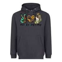 Smoke Peace Love Dorper Sheep Heavyweight Hoodie - LillyAllenDesigns