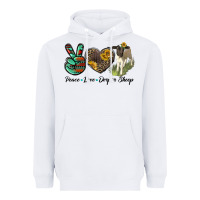 White Peace Love Dorper Sheep Heavyweight Hoodie - LillyAllenDesigns