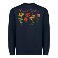 Navy nana's garden Heavyweight Sweatshirt - MaliasSmallBusiness