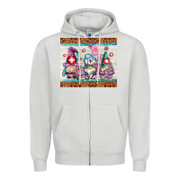 Dove Grey nurse gnomes Zipper Hoodie - AdoDesignShop