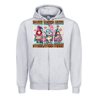 Heather Grey nurse gnomes Zipper Hoodie - AdoDesignShop