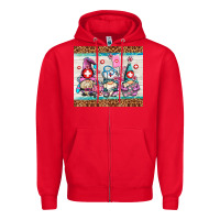 Red nurse gnomes Zipper Hoodie - AdoDesignShop