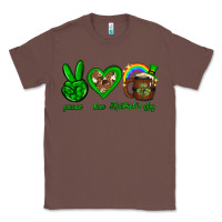 Chestnut Peace love luck St. Patrick's Day Classic Tee - Neo Western