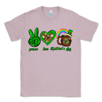 Lilac Peace love luck St. Patrick's Day Classic Tee - Neo Western