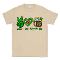 Mushroom Peace love luck St. Patrick's Day Classic Tee - Neo Western