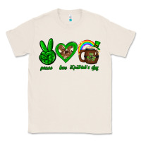 Natural Peace love luck St. Patrick's Day Classic Tee - Neo Western