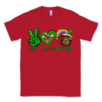 Red Peace love luck St. Patrick's Day Classic Tee - Neo Western