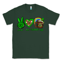 Sports Green Peace love luck St. Patrick's Day Classic Tee - Neo Western