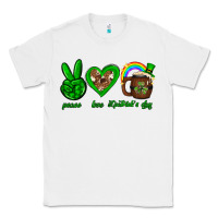 White Peace love luck St. Patrick's Day Classic Tee - Neo Western
