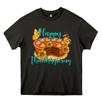Asphalt Happy Thanksgiving Pumpkin Pie Heavy Core Tee - LillyAllenDesigns