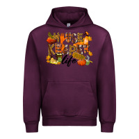 Mauve Wine Housekeeper life fall Urban Hoodie - LillyAllenDesigns