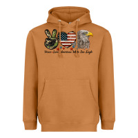 Meerkat Peace Love American White Sea Eagle Heavyweight Hoodie - LillyAllenDesigns