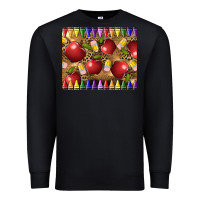 Black Teacher Crayons And Apples Premium Sweatshirt - LillyAllenDesigns