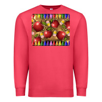 Cardinal Teacher Crayons And Apples Premium Sweatshirt - LillyAllenDesigns