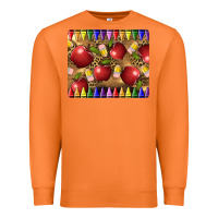 Carrot Teacher Crayons And Apples Premium Sweatshirt - LillyAllenDesigns