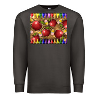 Smoke Teacher Crayons And Apples Premium Sweatshirt - LillyAllenDesigns