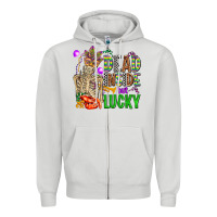 Dove Grey mardi gras dead inside but lucky  with skeleton Zipper Hoodie - AdoDesignShop