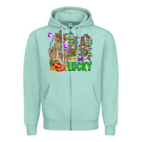 Seafoam mardi gras dead inside but lucky  with skeleton Zipper Hoodie - AdoDesignShop