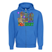 True Royal mardi gras dead inside but lucky  with skeleton Zipper Hoodie - AdoDesignShop