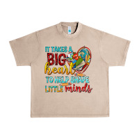 French Oak big heart to help shape little minds tbw Urban Heavy Tee - texasbilliewilder