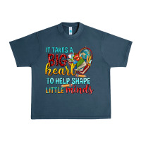 Midnight Navy big heart to help shape little minds tbw Urban Heavy Tee - texasbilliewilder