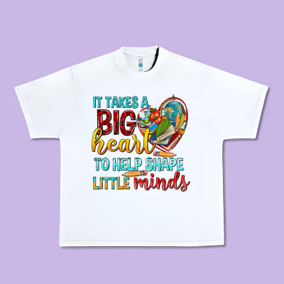Big Heart To Help Shape Little Minds Tbw Urban Heavy Tee Designed By Texasbilliewilder