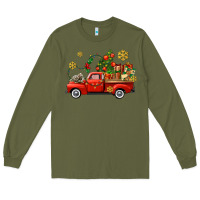 Army Green Christmas truck Long Sleeve Tee - AdoDesignShop