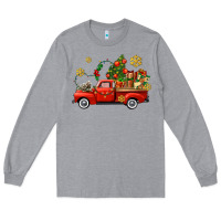 Heather Grey Christmas truck Long Sleeve Tee - AdoDesignShop