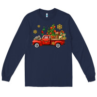 Navy Christmas truck Long Sleeve Tee - AdoDesignShop