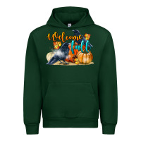 Forest Green Welcome Fall With Crow Urban Hoodie - LillyAllenDesigns