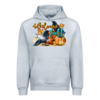 Heather Grey Welcome Fall With Crow Urban Hoodie - LillyAllenDesigns