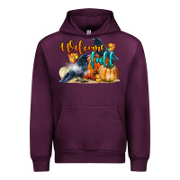 Mauve Wine Welcome Fall With Crow Urban Hoodie - LillyAllenDesigns