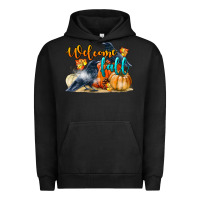 Pigment Black Welcome Fall With Crow Urban Hoodie - LillyAllenDesigns