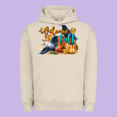 Welcome Fall With Crow Urban Hoodie Designed By Lillyallendesigns
