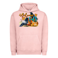 Pigment Salmon Welcome Fall With Crow Urban Hoodie - LillyAllenDesigns