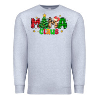 Heather Grey mama claus Premium Sweatshirt - NancyCooperArtShop