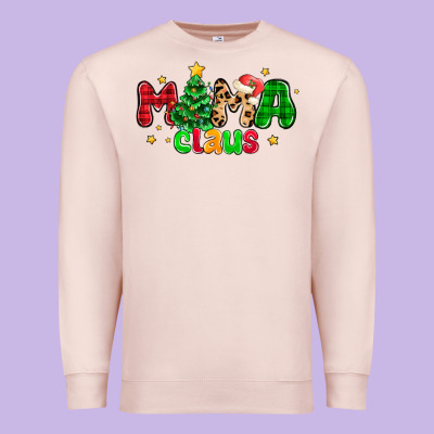Mama Claus Premium Sweatshirt Designed By Nancycooperartshop