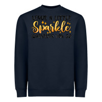 Navy leave a little sparkle wherever you go Heavyweight Sweatshirt - MaliasSmallBusiness